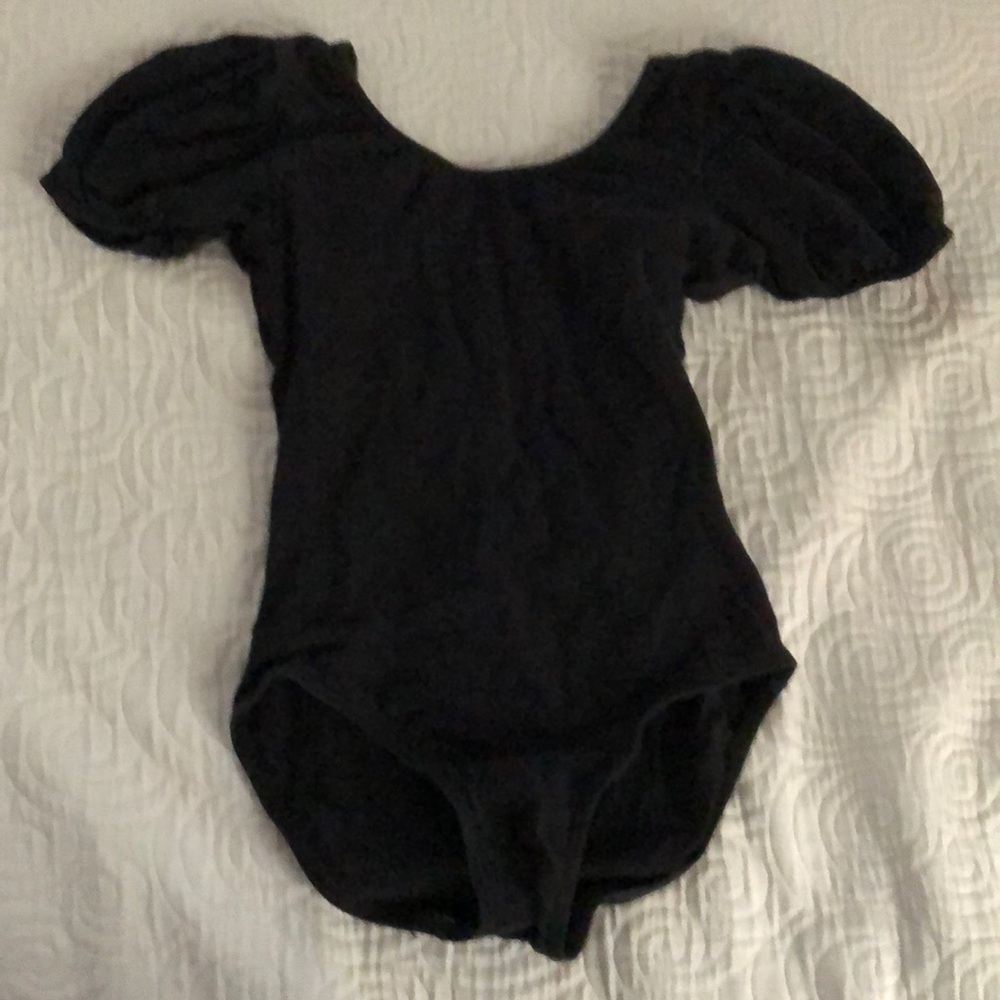 Girls black leotard.